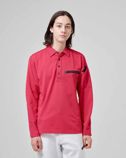 81305 ESワークニットロングポロシャツ
